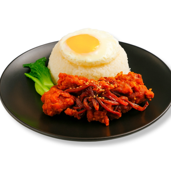 Mala Fried Chicken Rice Set