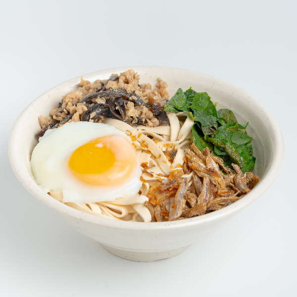 (Dry)Mushrooms chicken Pan mee （干捞）香菇鸡肉板面